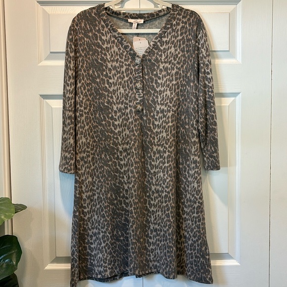 Como Vintage Dresses & Skirts - Como Vintage Animal Print Cheetah Super Soft Knit Dress NWT XL